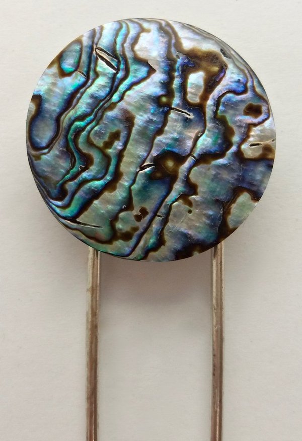 Schmucknadel Perlmutt Abalone / 8 cm