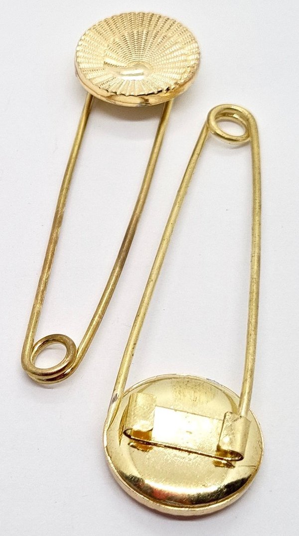 Metall Schmucknadel, gold / 8 cm